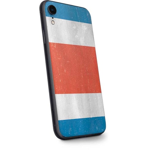 Costa Rican Flag Distressed iPhone XR Skin